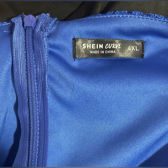 Puff sleeve lace A-line dress - SHEIN curve - Picture 6 of 7